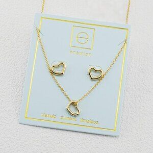 Enewton Heart Stud Earrings & Necklace Set